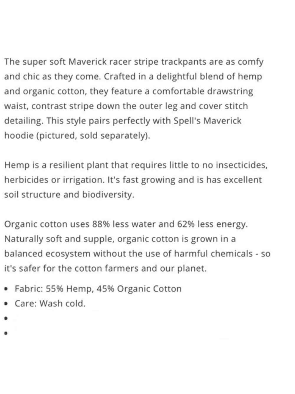 Spell VGUC Maverick Racer Stripe Trackpants in S - Picture 4 of 5